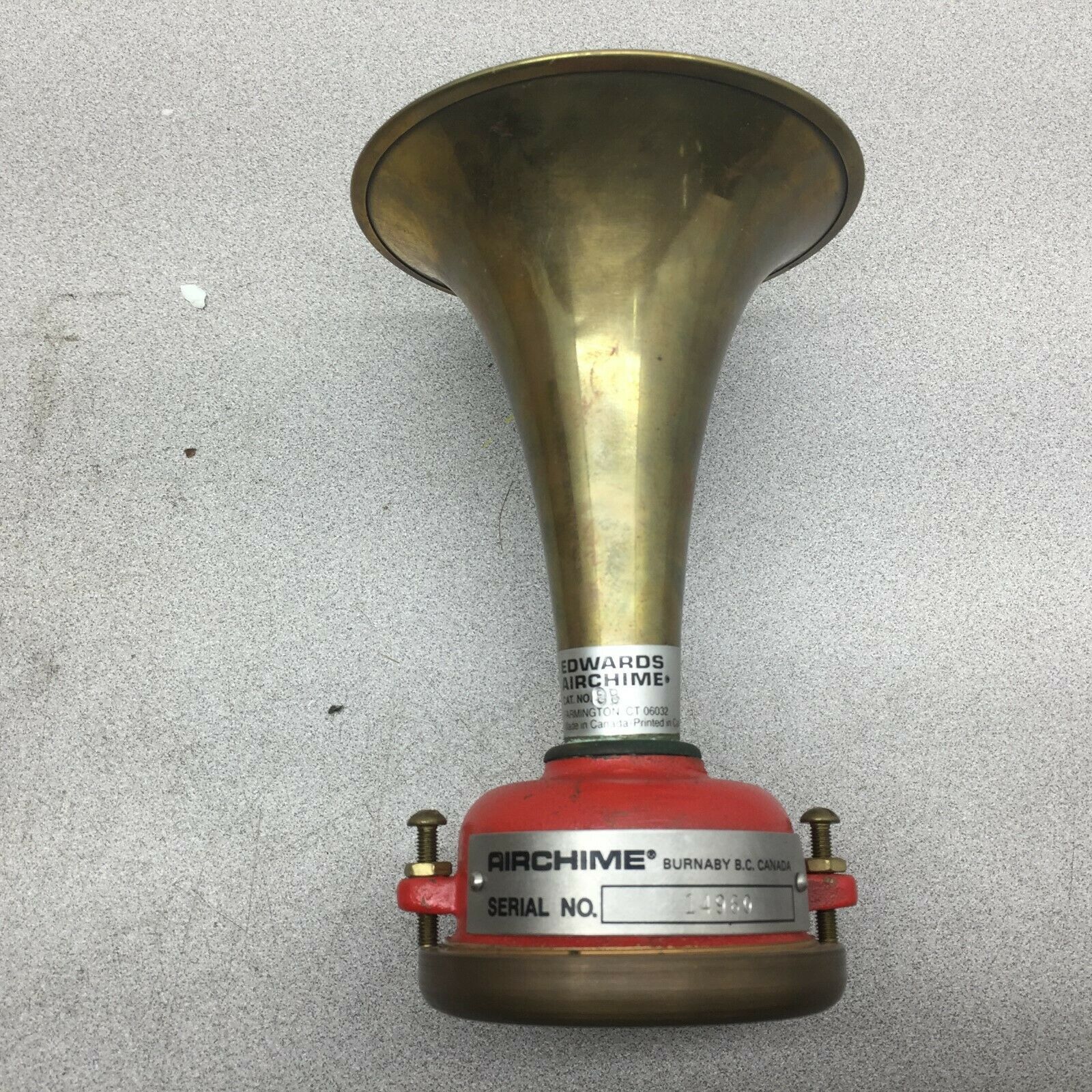 NEW IN BOX EDWARDS AIRCHIME BRASS AIR HORN CB