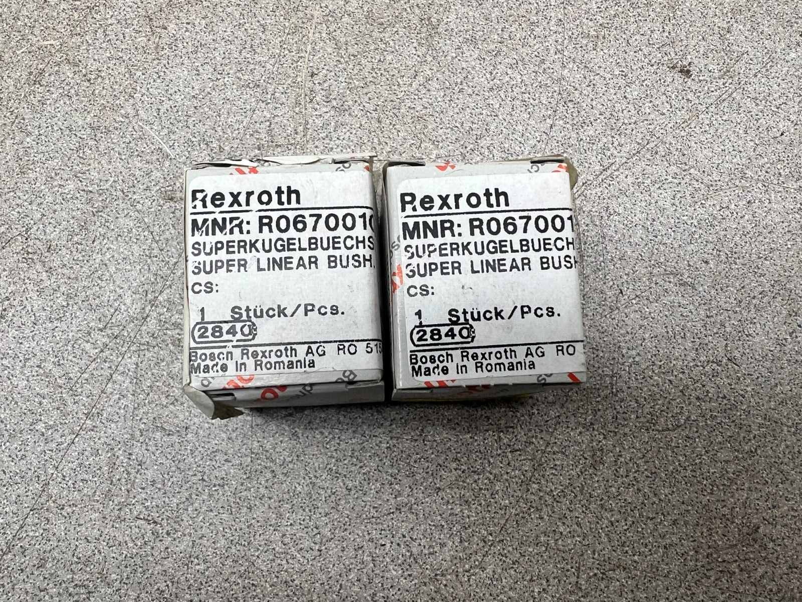 LOT OF 2 NEW IN BOX REXROTH LINEAR BUSHING R067001000