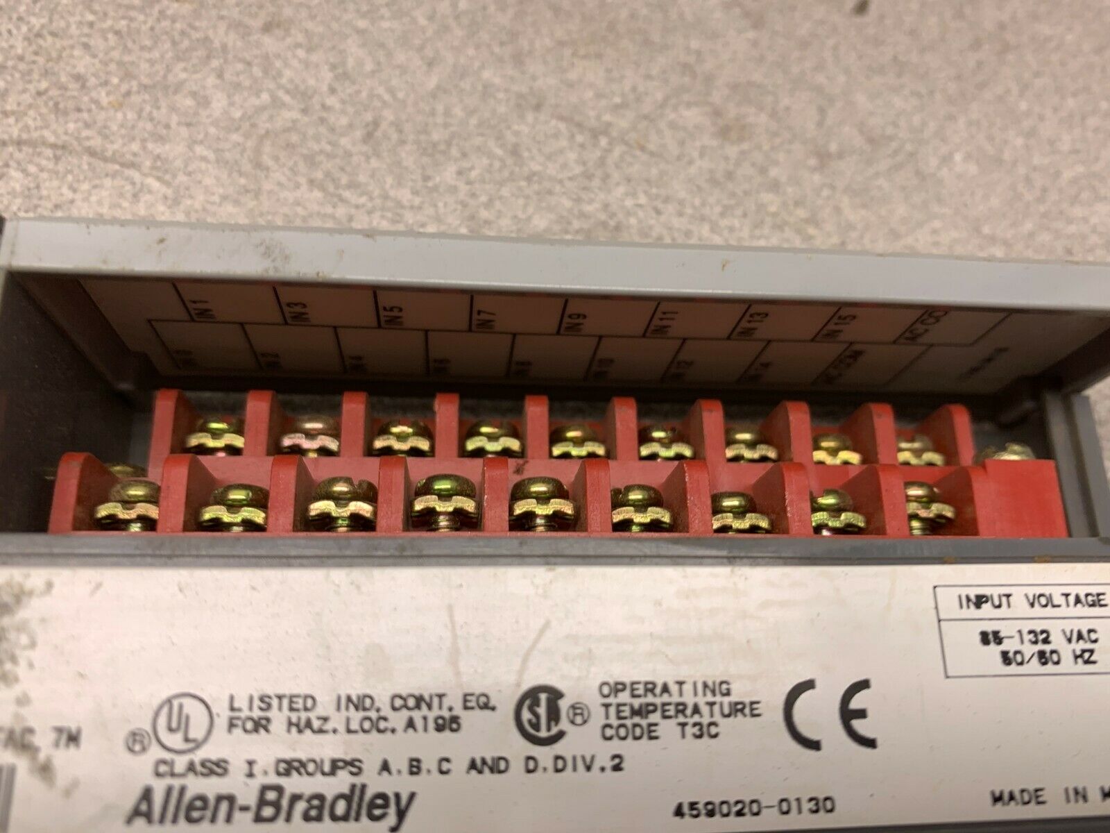 USED ALLEN BRADLEY INPUT MODULE 1746-IA16 SERIES C