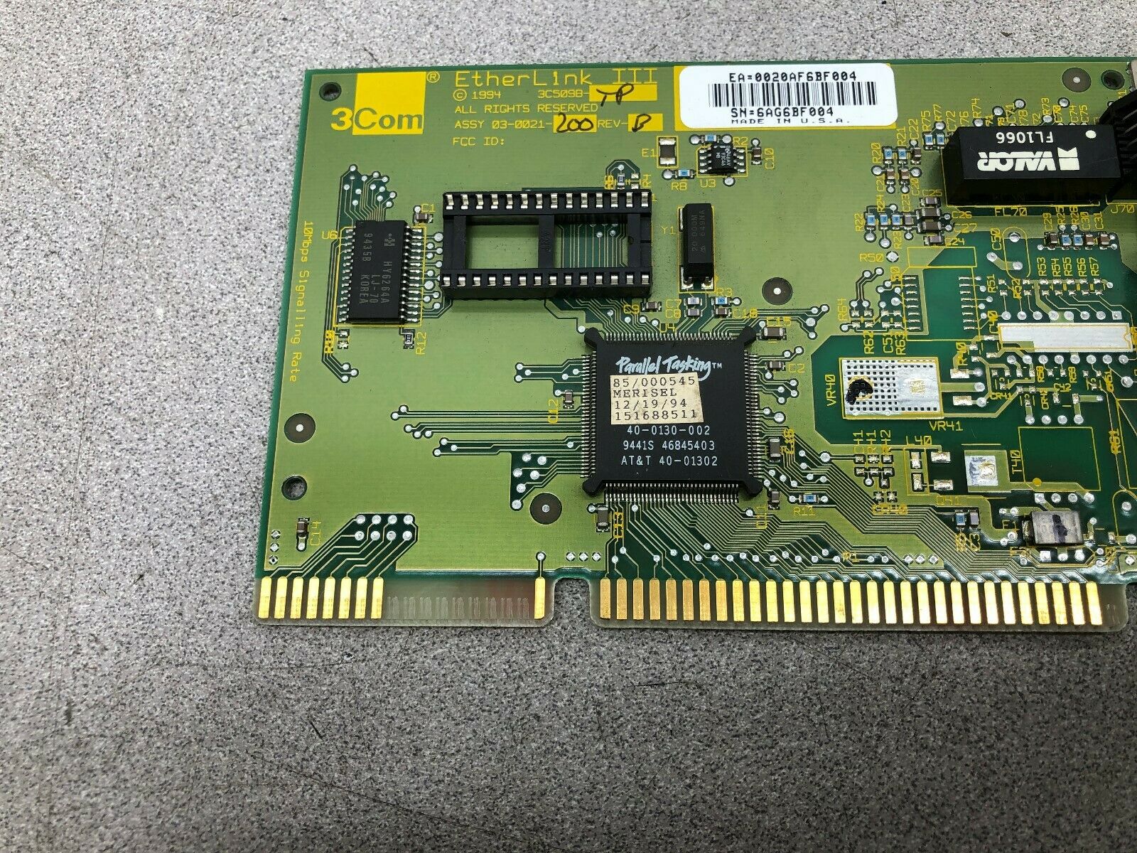 USED 3 COM ETHERLINK CIRCUIT BOARD 03-0021-200 REV B