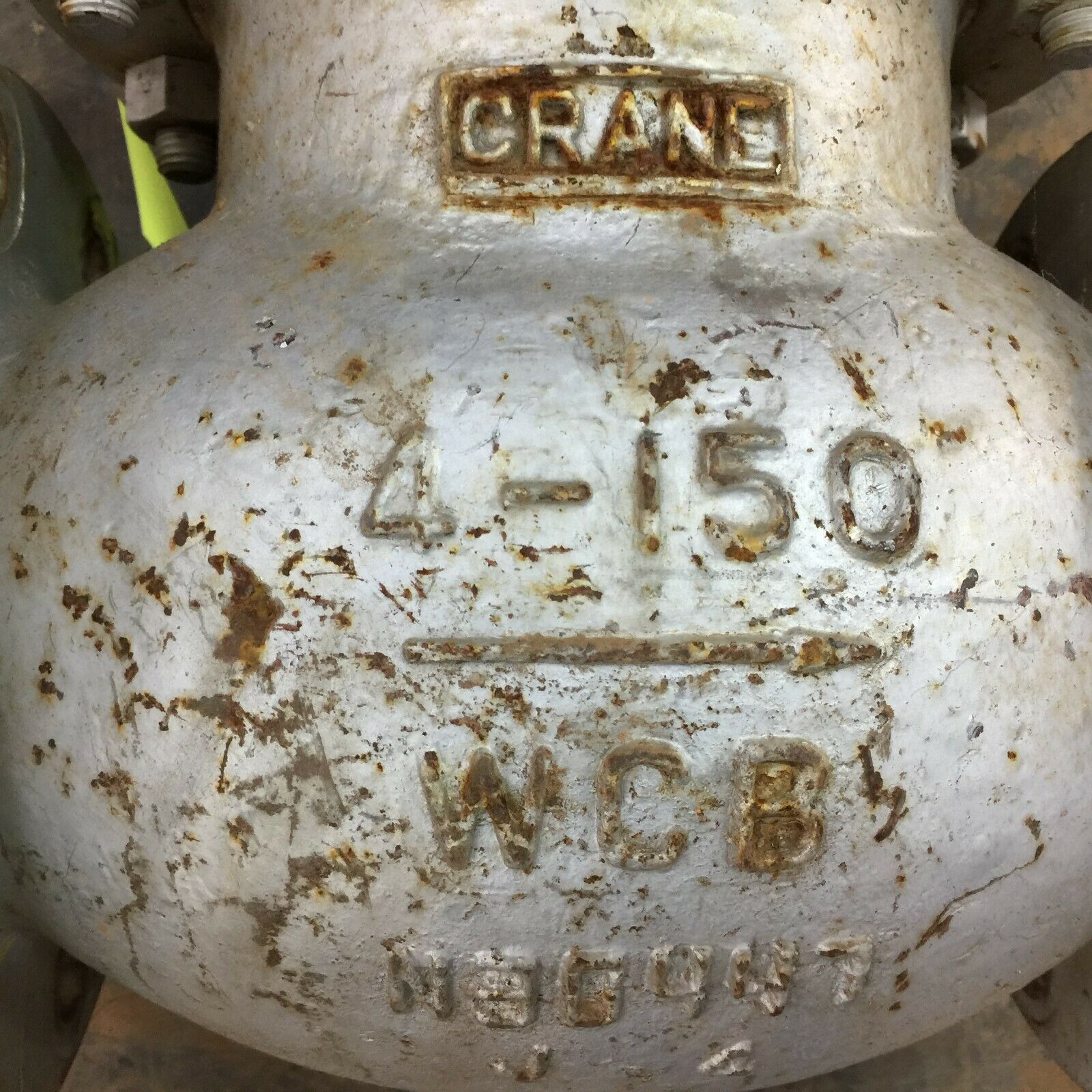 USED CRANE 4" FLANGE MOUNT 4-150 WCB GATE VALVE N30447