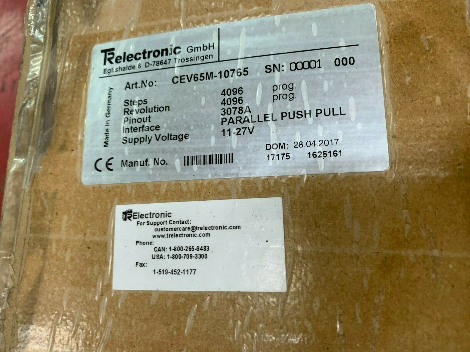 NEW IN BOX TR ELECTRONIC ROTARY ENCODER CEV65M-10765