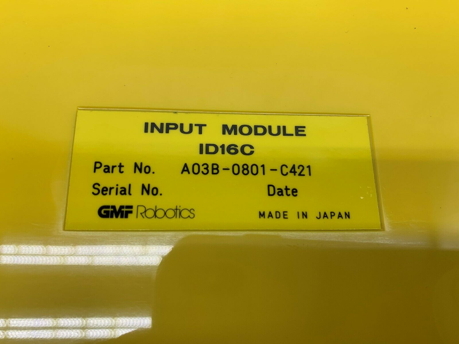 USED GMF ROBOTICS INPUT MODULE A03B-0801-C421