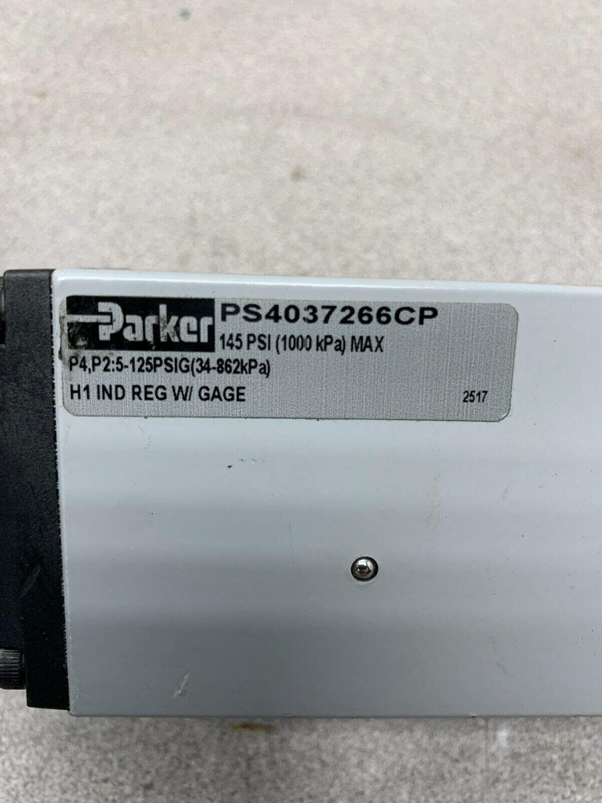 NEW NO BOX PARKER REGULATOR  WITH GAUGES PS4037266CP