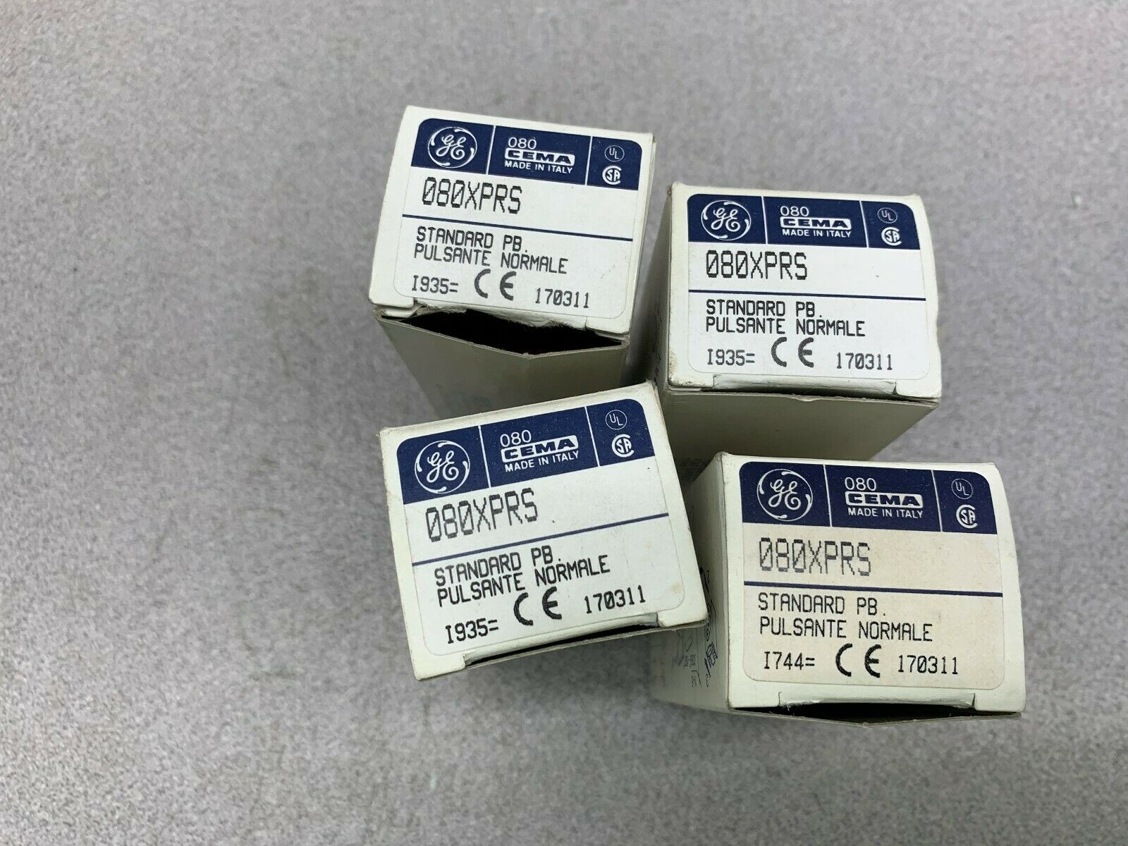 LOT OF 4 NEW IN BOX GE PUSHBUTTON 080XPRS