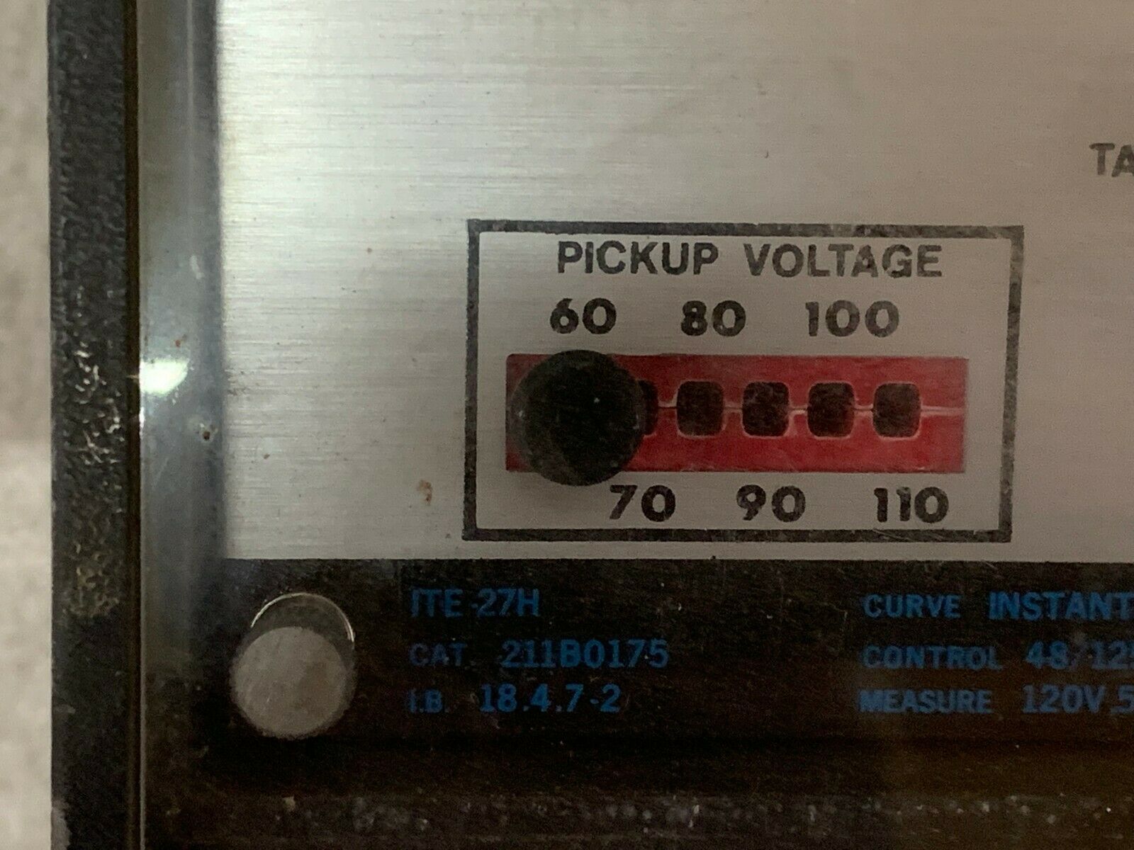 USED ITE GOULD CIRCUIT SHIELD UNDERVOLTAGE RELAY 211B0175