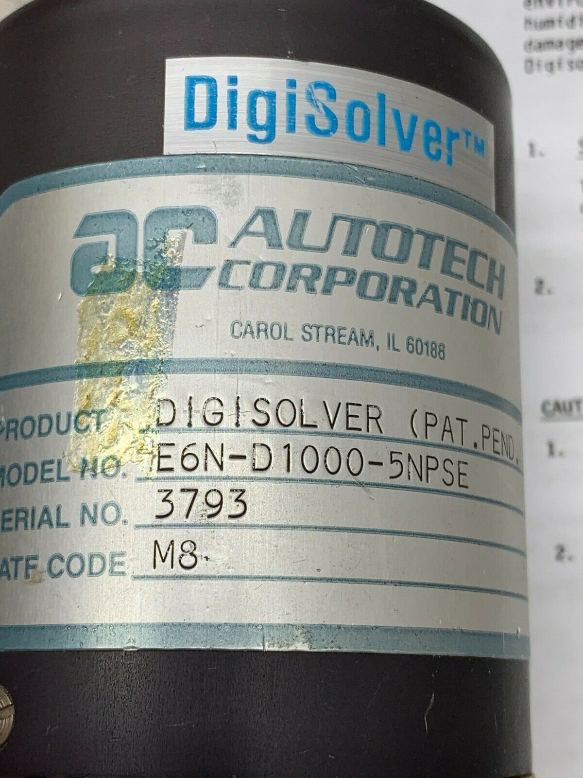 NEW NO BOX AC AUTOTECH DIGISOLVER ENCODER E6N-D1000-5NPSE