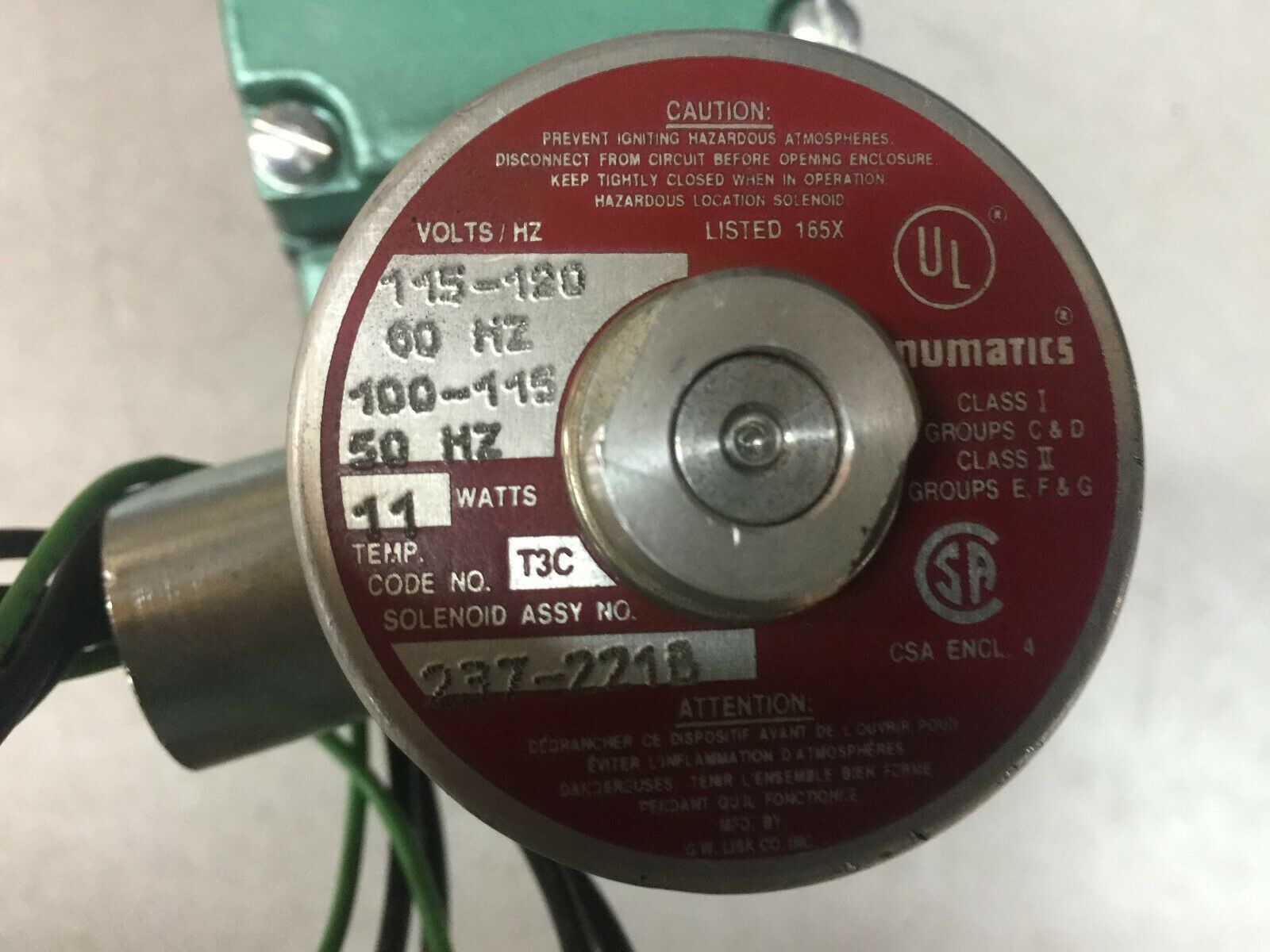 NEW NO BOX NUMATICS 120VAC 150 PSI SOLENOID VALVE 33DXP4460