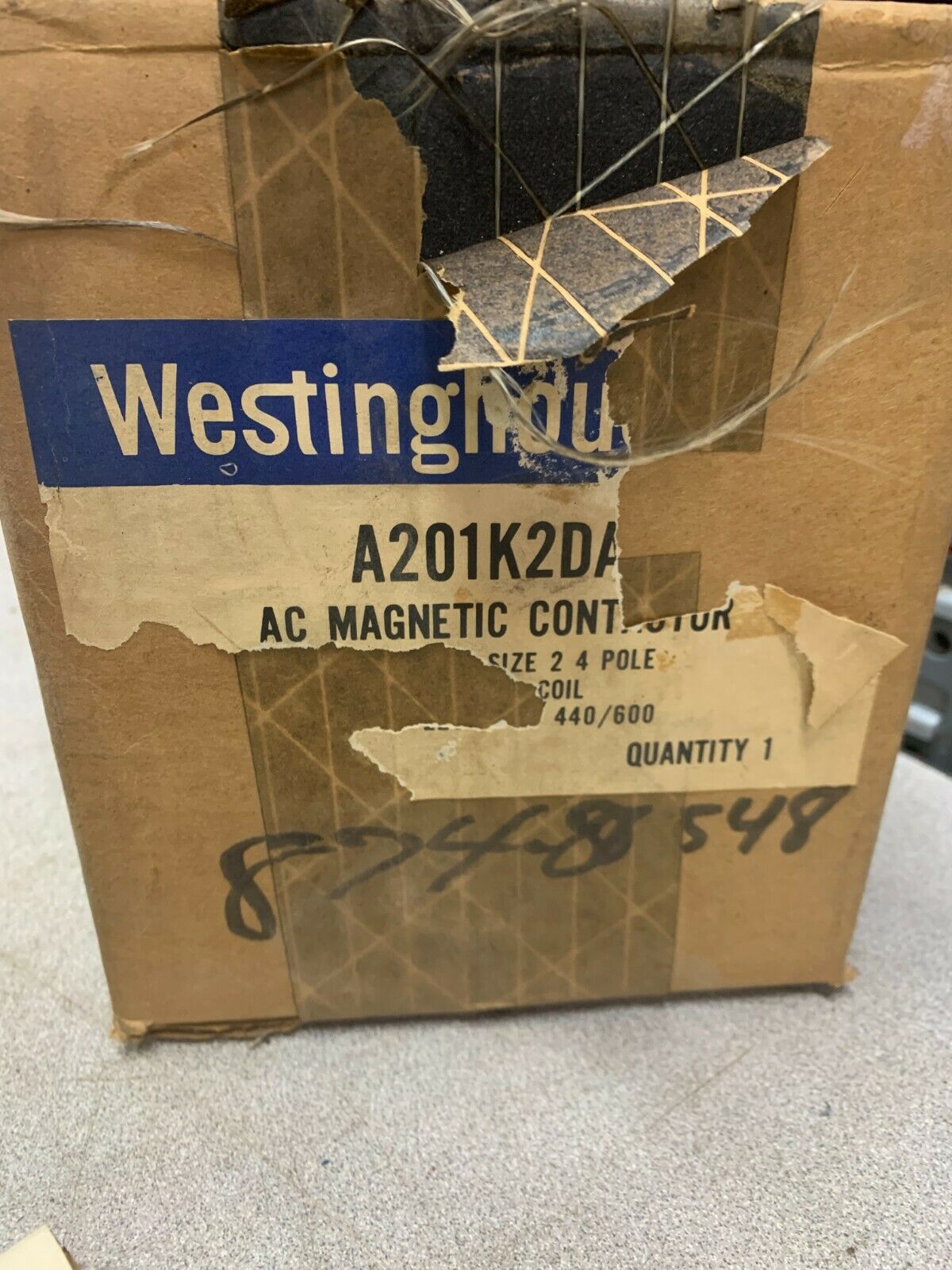 NEW IN BOX WESTINGHOUSE 110/120V. COIL SIZE 2 STARTER A201K2DA STYLE 277A494G01