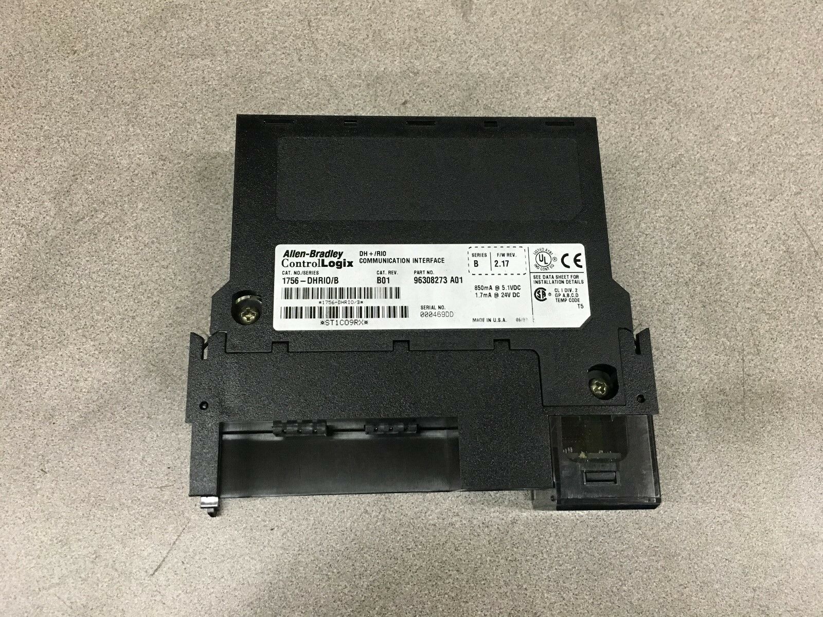 USED ALLEN-BRADLEY ControlLogix COMMUNICATION MODULE 1756-DHRIO SERIES B