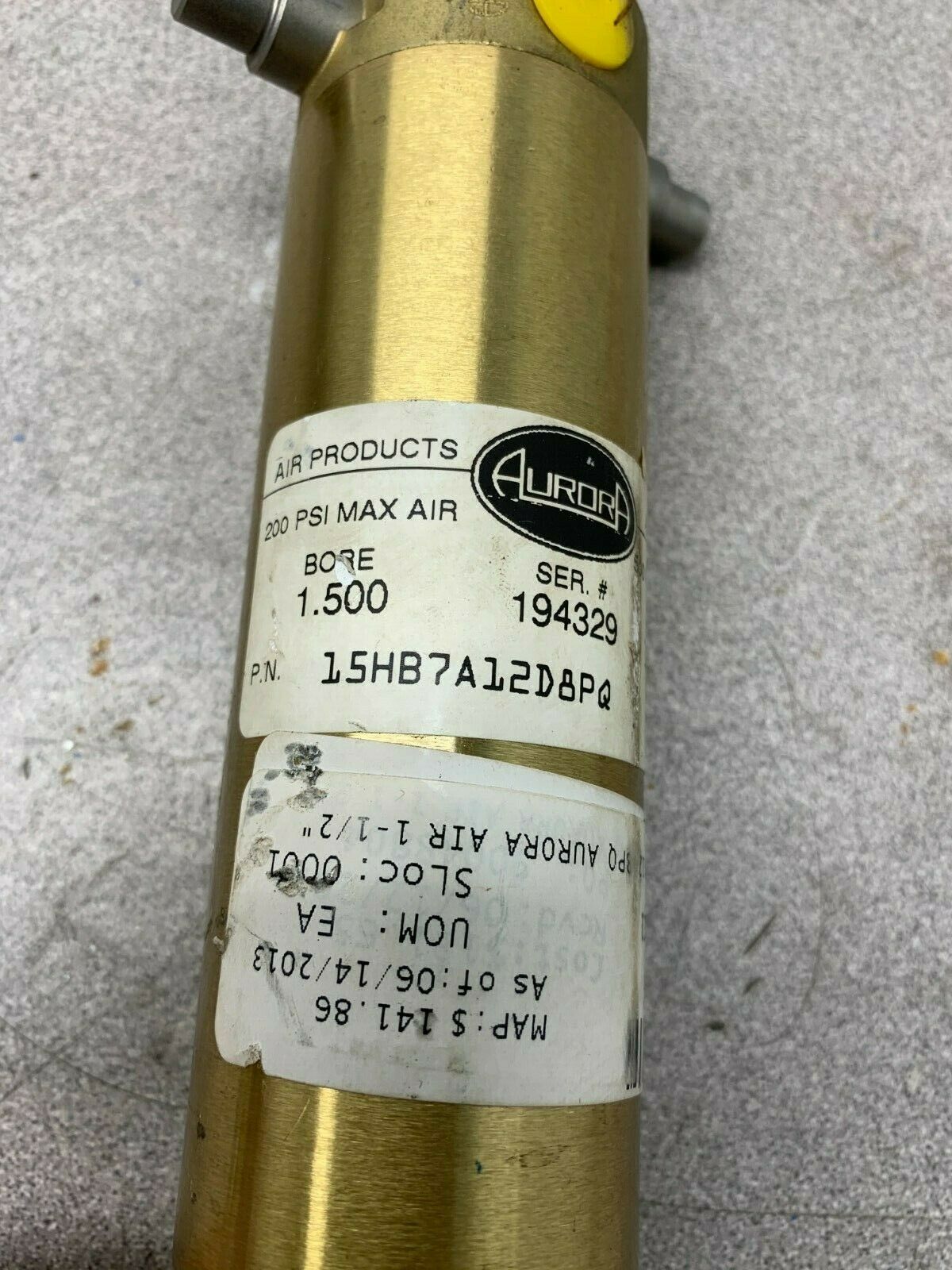NEW NO BOX AURORA 1.500 BORE 1.5000 STROKE PNEUMATIC CYLINDER 15HB7A12D8PQ