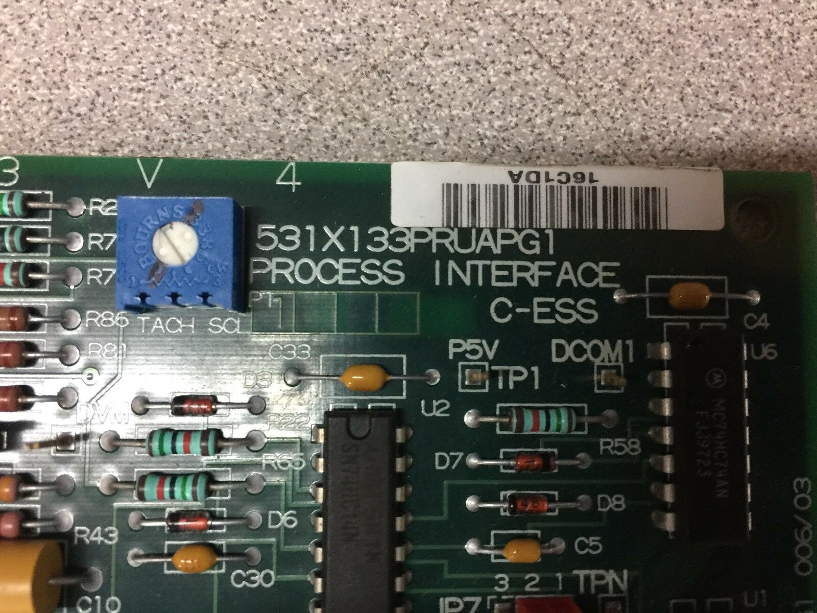 REMANUFACTURED GE PROCESS INTERFACE BOARD 531X133PRUAPG1