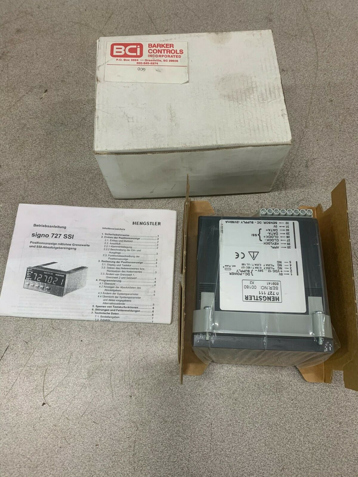 NEW IN BOX HENGSTLER 0727111 PANEL METER 0 727 111