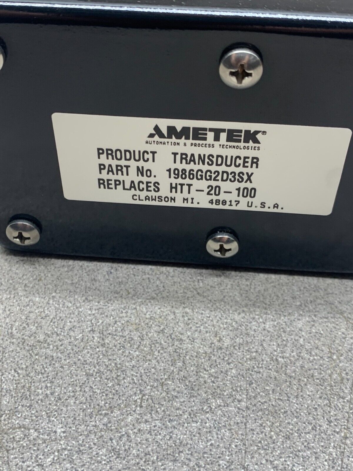 NEW IN BOX AMETEK TRANSDUCER 1986GG2D3SX REPLACES HTT-20-100