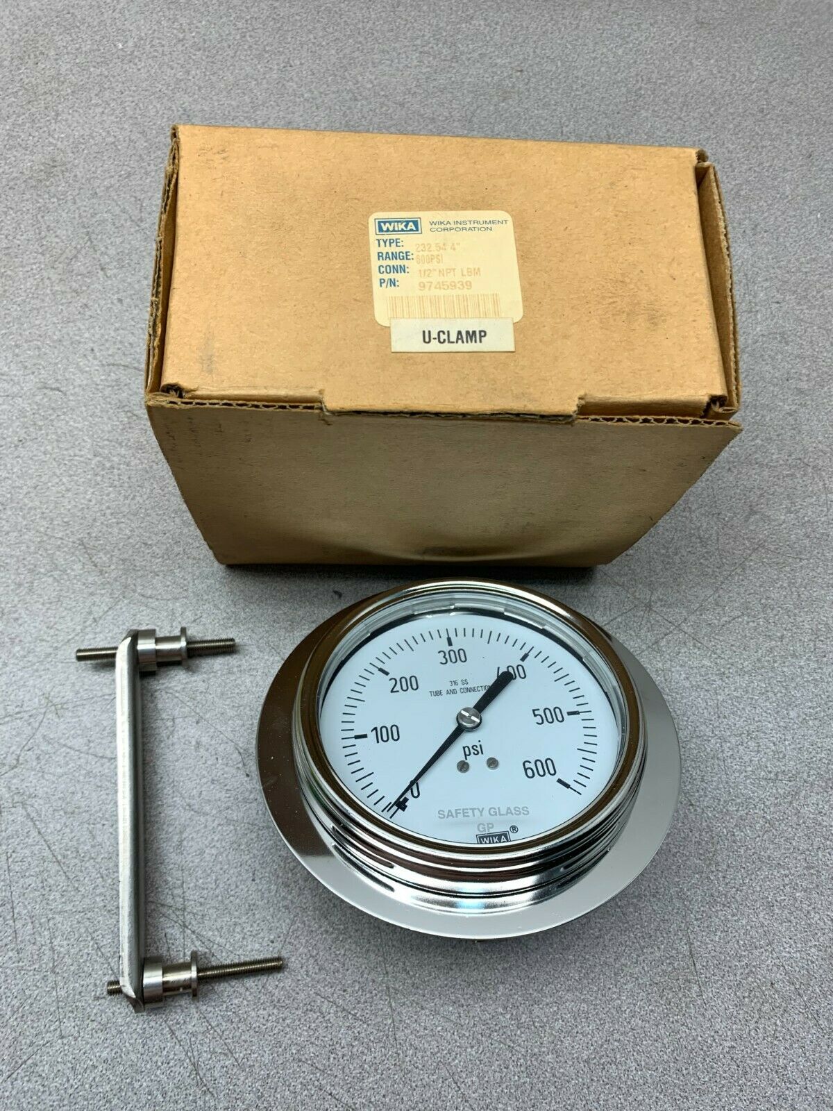 NEW IN BOX WIKA 600 PSI GAUGE 9745939