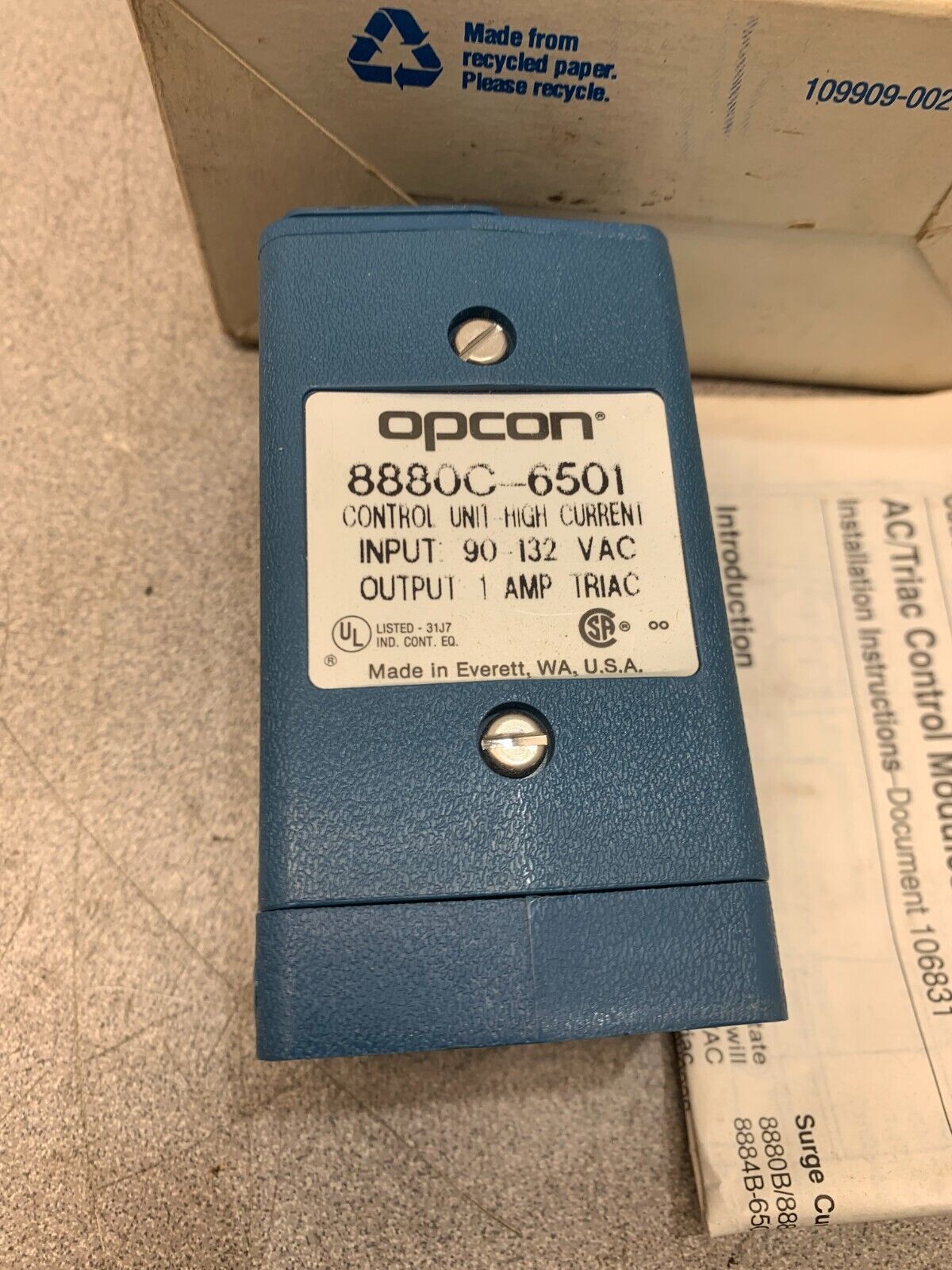 NEW IN BOX EATON OPCON CONTROL UNIT 8880C-6501 SERIES C1