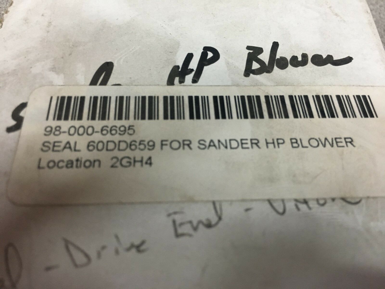 NEW IN BOX SEAL FOR SANDER HP BLOWER 60DD659