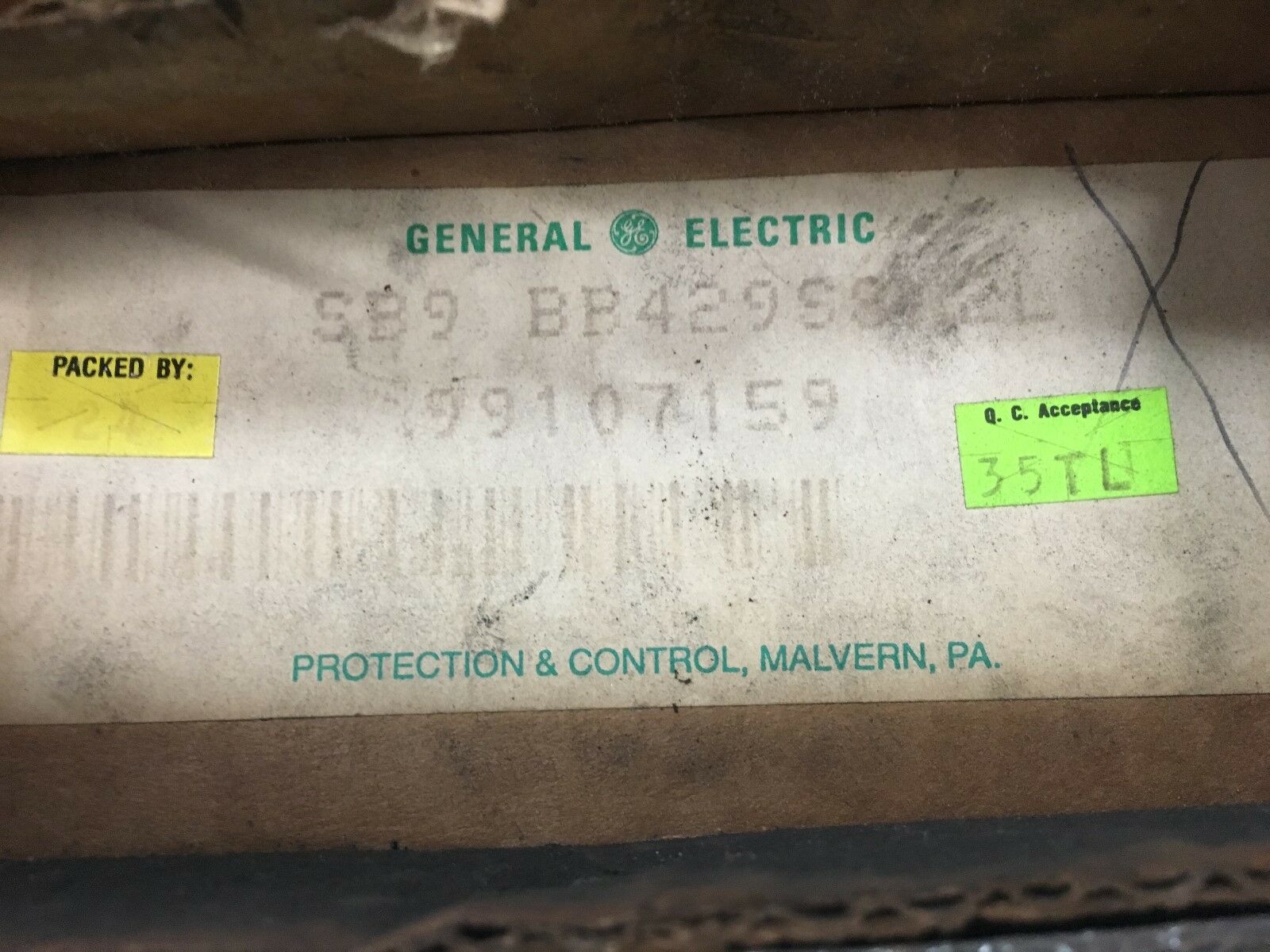 NEW NO BOX GENERAL ELECTRIC 99107159 SWITCH SB9 BP429S8 2L