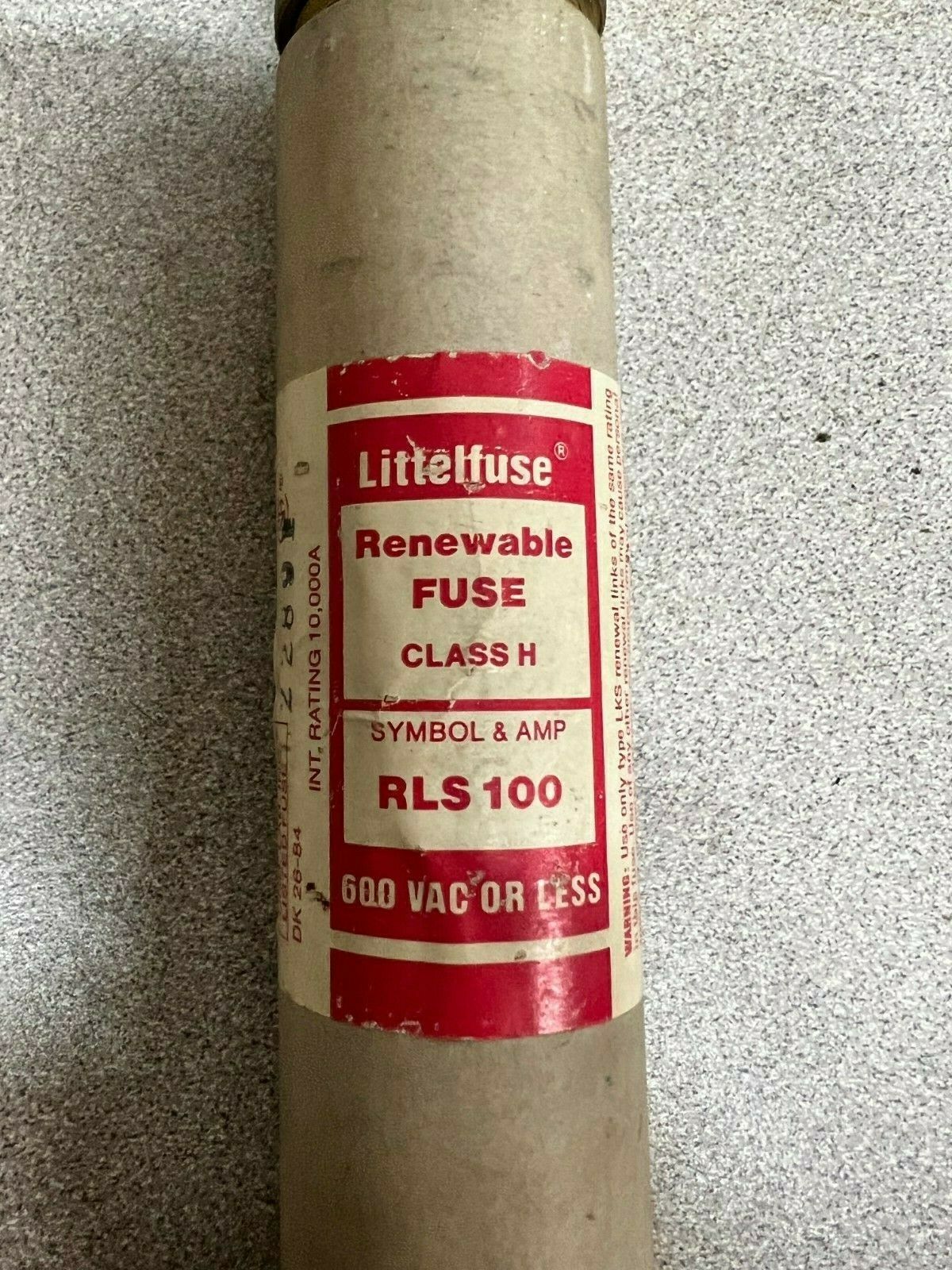 LOT OF 2 NEW NO BOX LITTELFUSE FUSE RLS100