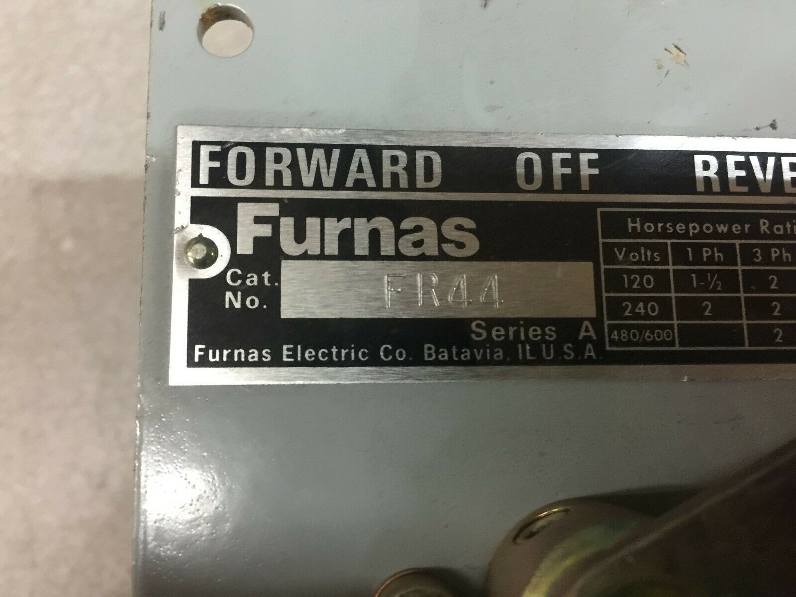 NEW NO BOX FURNAS FWD REV SWITCH FR44