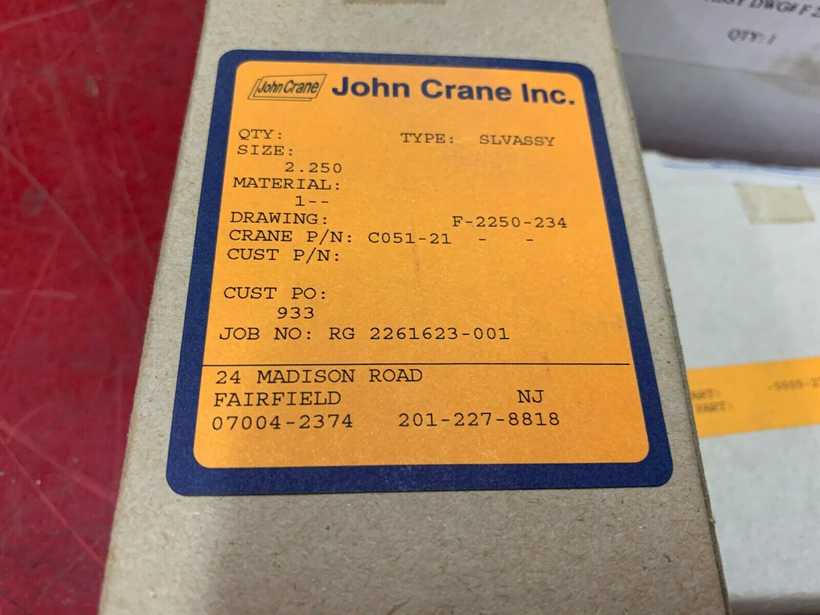 NEW IN BOX JOHN CRANE C051-21 SLV ASSEMBLY DWG# F2250-234