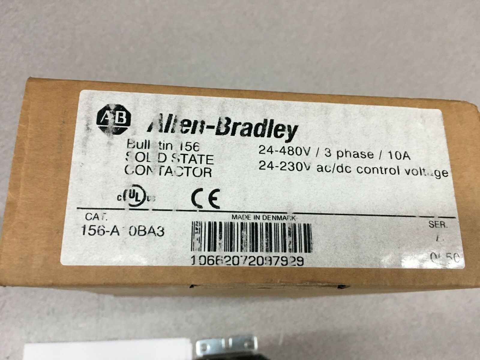 NEW IN BOX ALLEN-BRADLEY SOLID STATE CONTACTOR 156-A10BA3 SERIES A