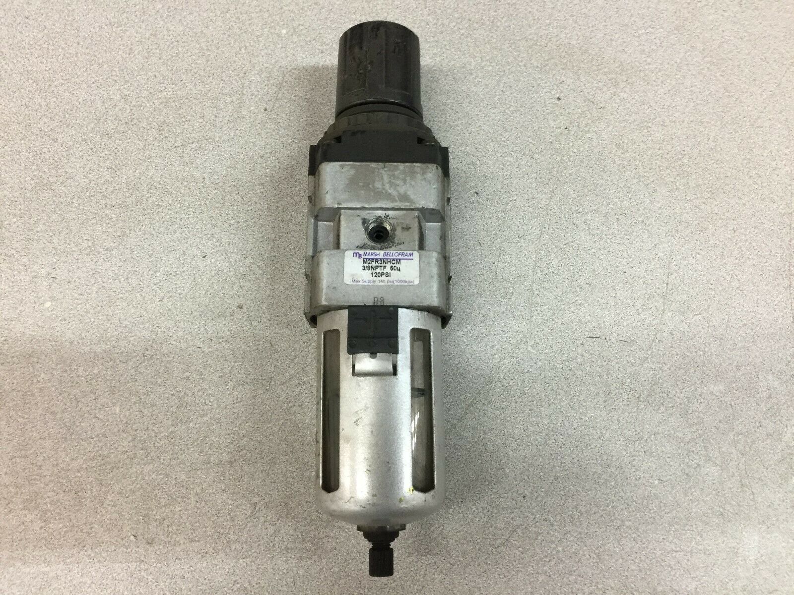 USED MARSH BELLOWS 3/8"NPTF 120PSI FILTER REGULATOR M2FR3NHCM