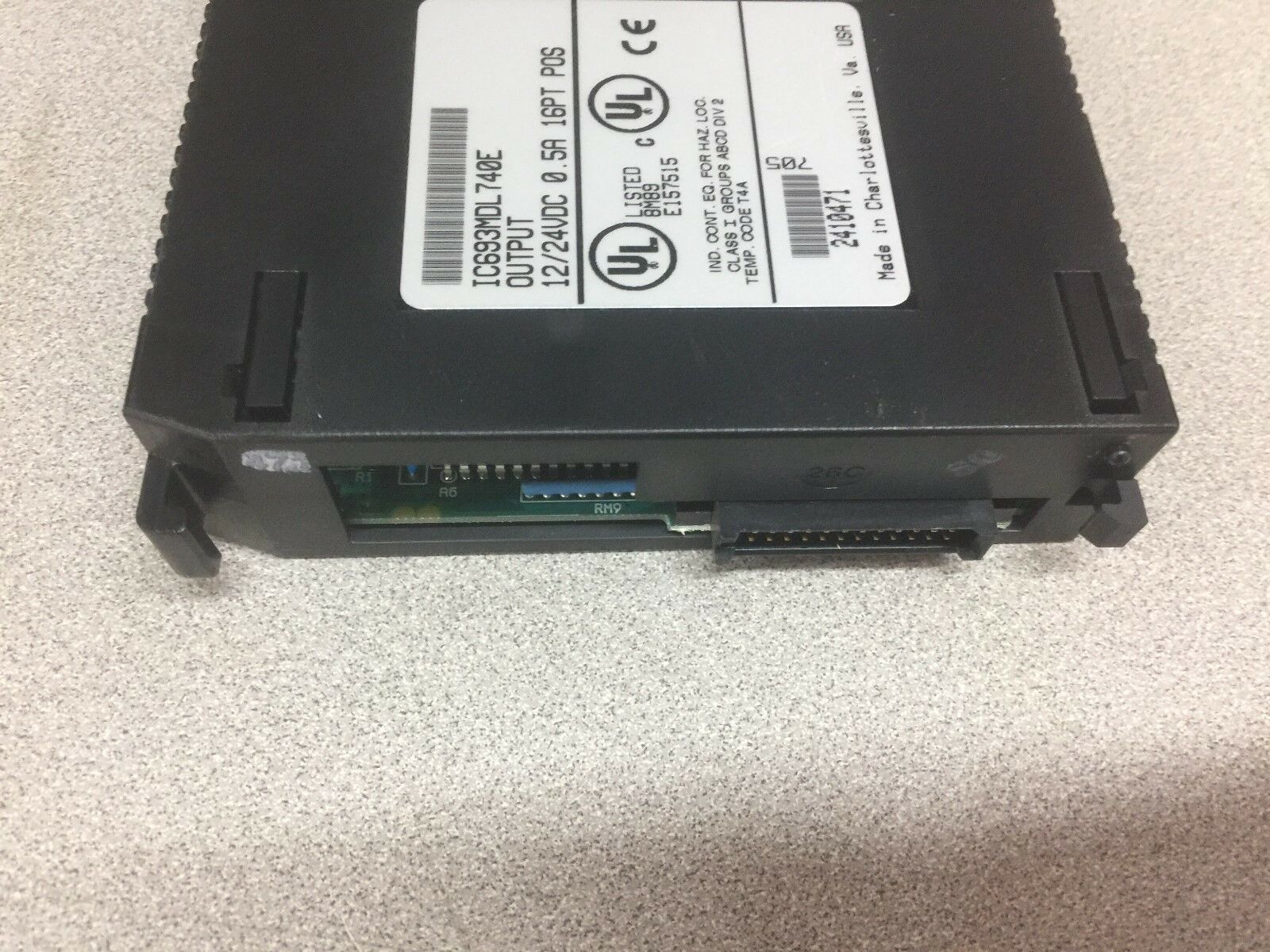 USED GE FANUC 12/24VDC .5AMP 16PT OUTPUT MODULE IC693MDL740E