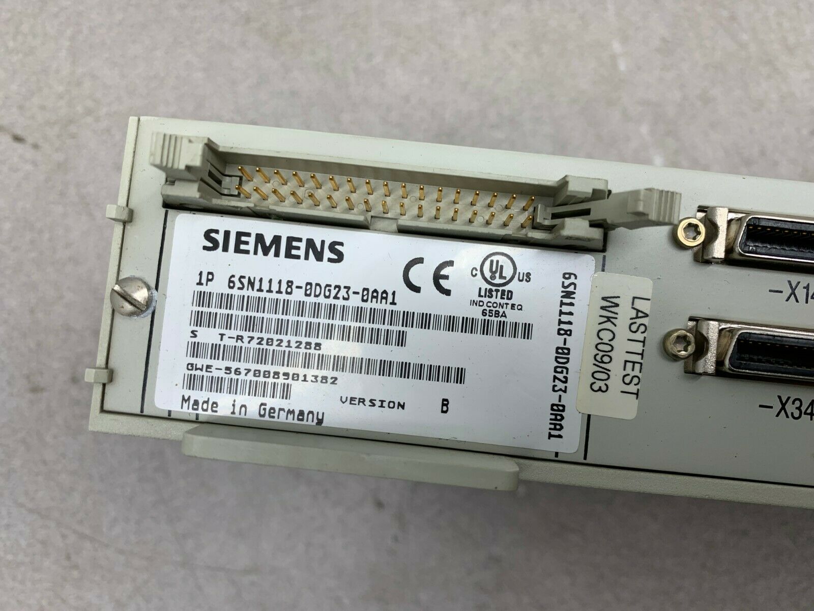 USED SIEMENS SIMODRIVE CONTROL MODULE 6SN1118-0DG23-0AA1