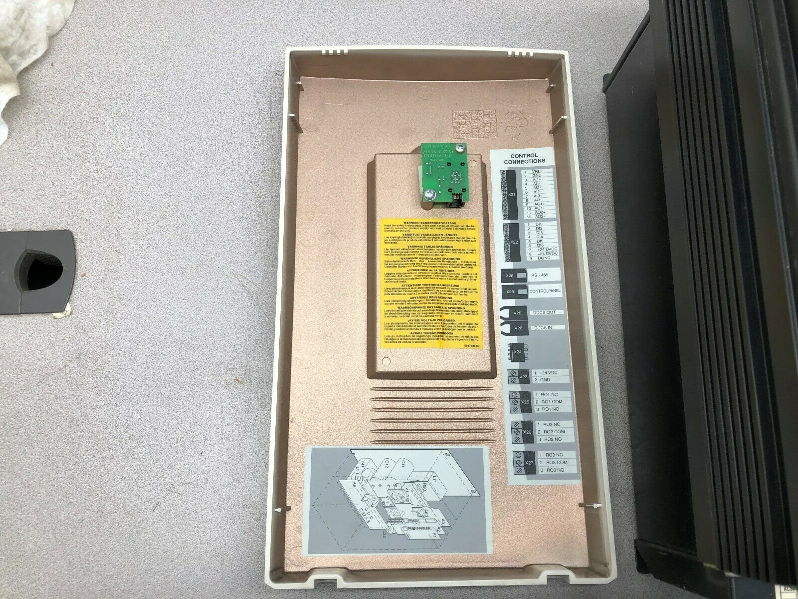 USED ABB ACS 600 10 HP 380-500 VAC 15/11 AMPS 3 PH 0-300 HZ DRIVE ACS601-0011-4-