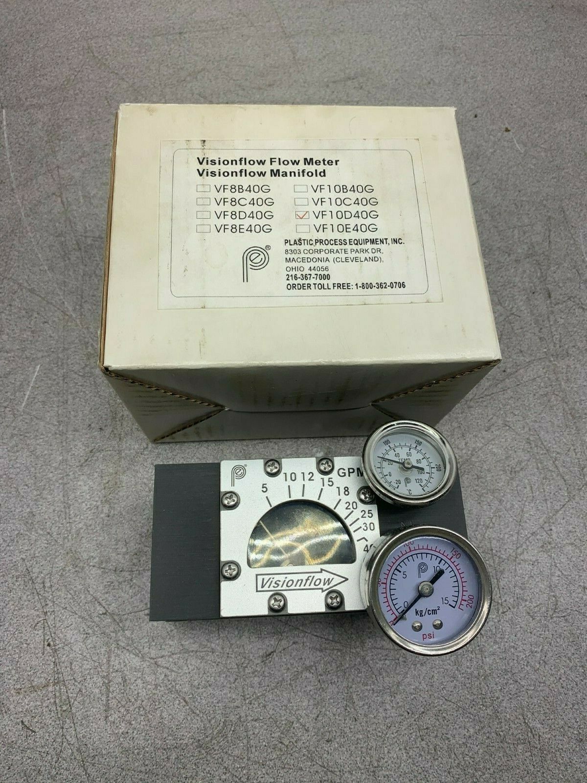 NEW IN BOX VISION FLOW METER VF10D40G