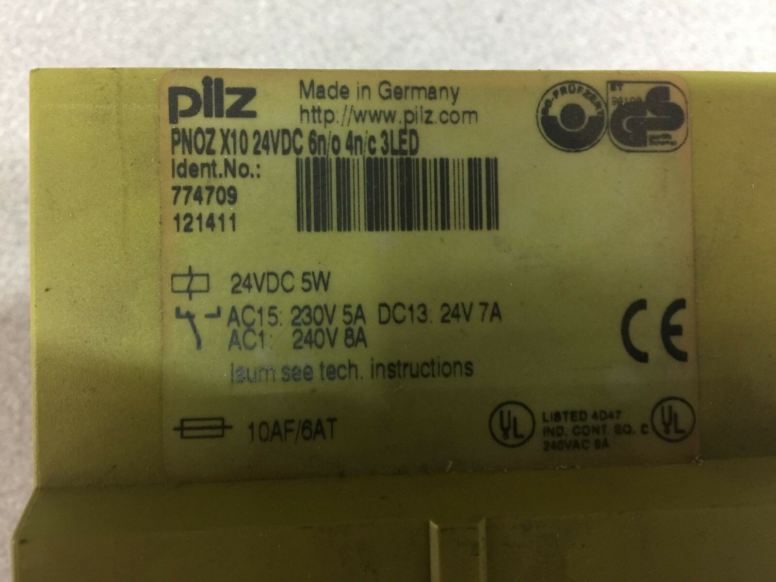 USED PILZ E-STOP SAFETY RELAY PNOZ X10