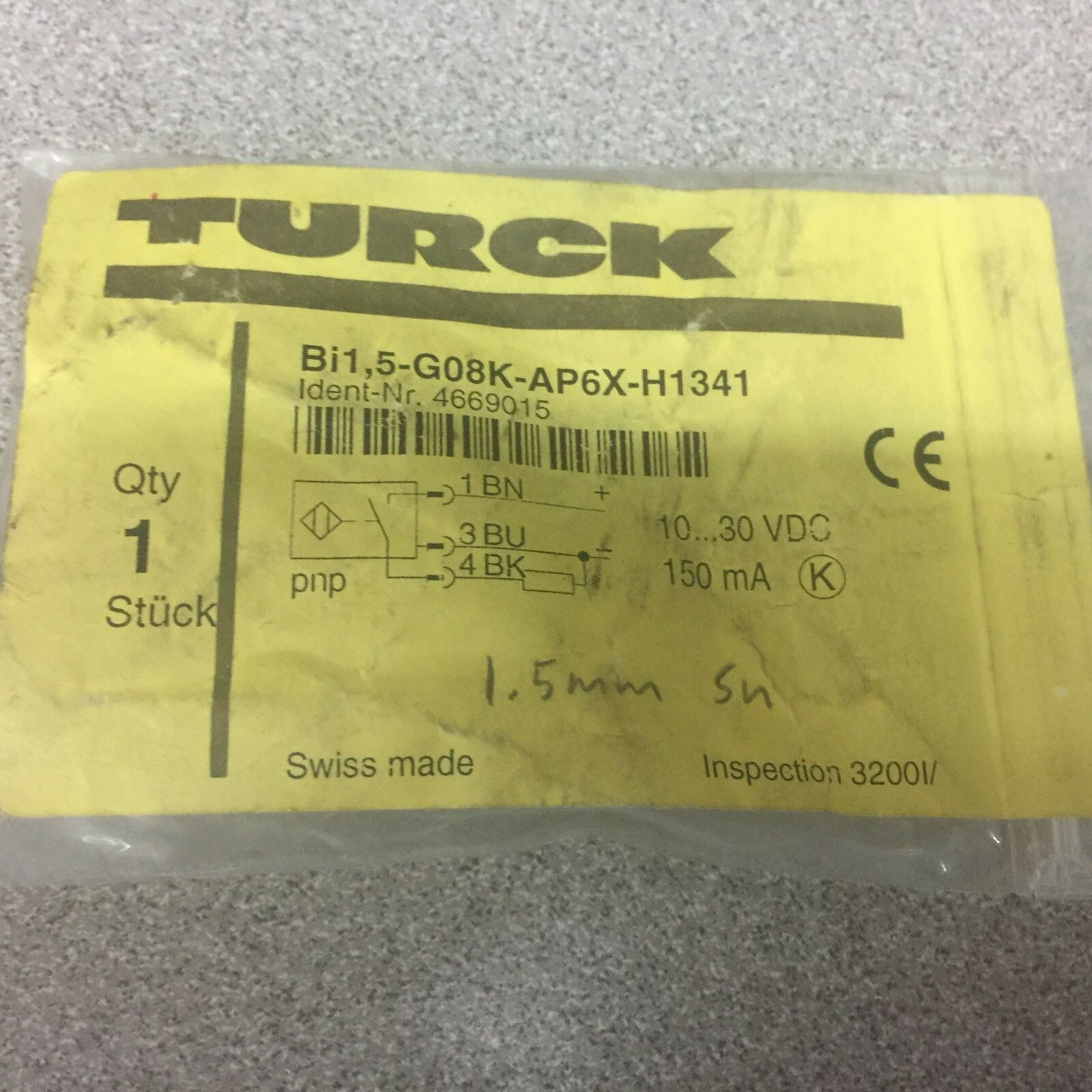 NEW IN BAG TURK PROX SENSOR BI1 5-G08K-AP6X-H1341