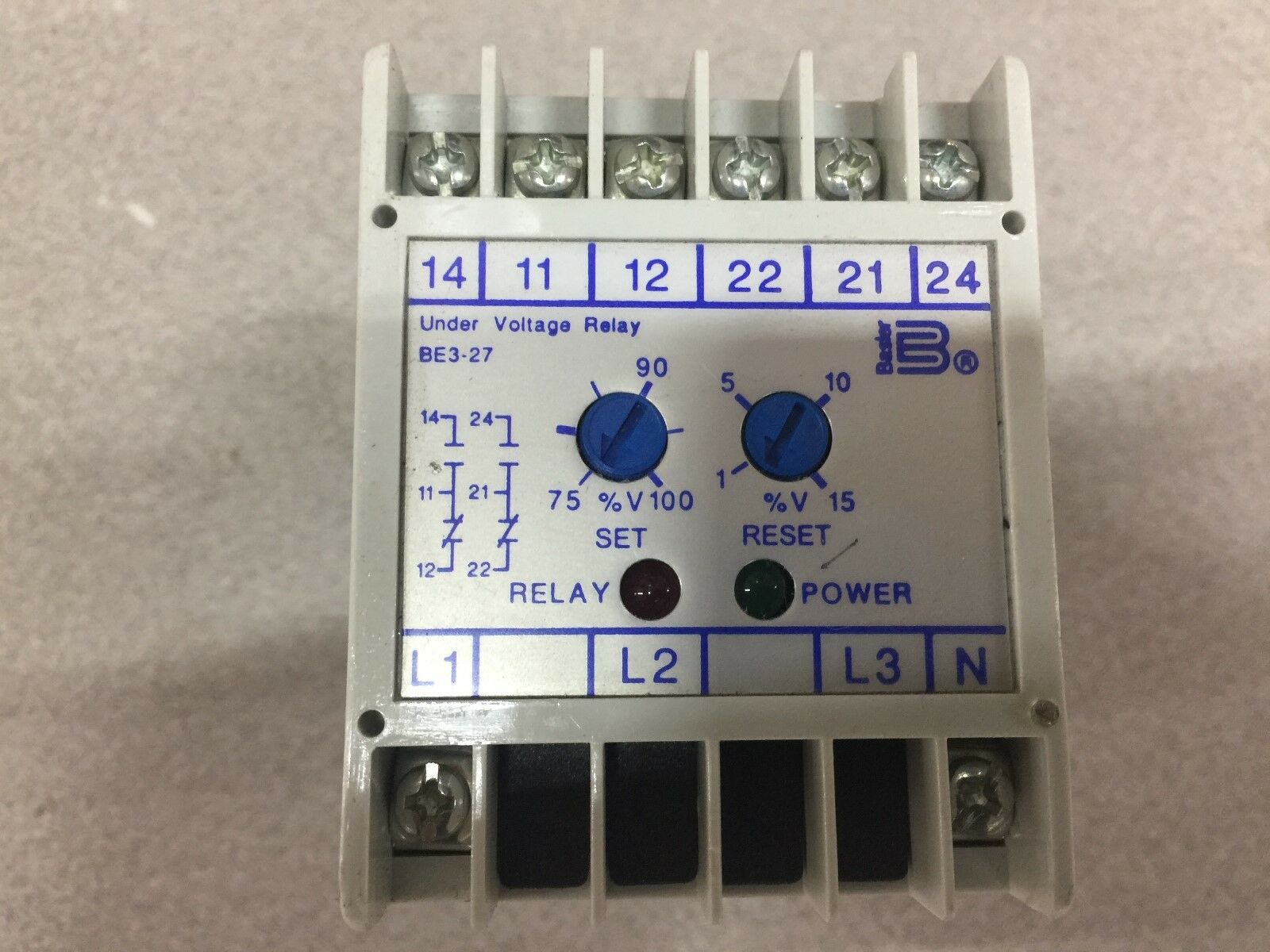 USED BASLER UNDER VOLTAGE RELAY BE3-27-1A1N2