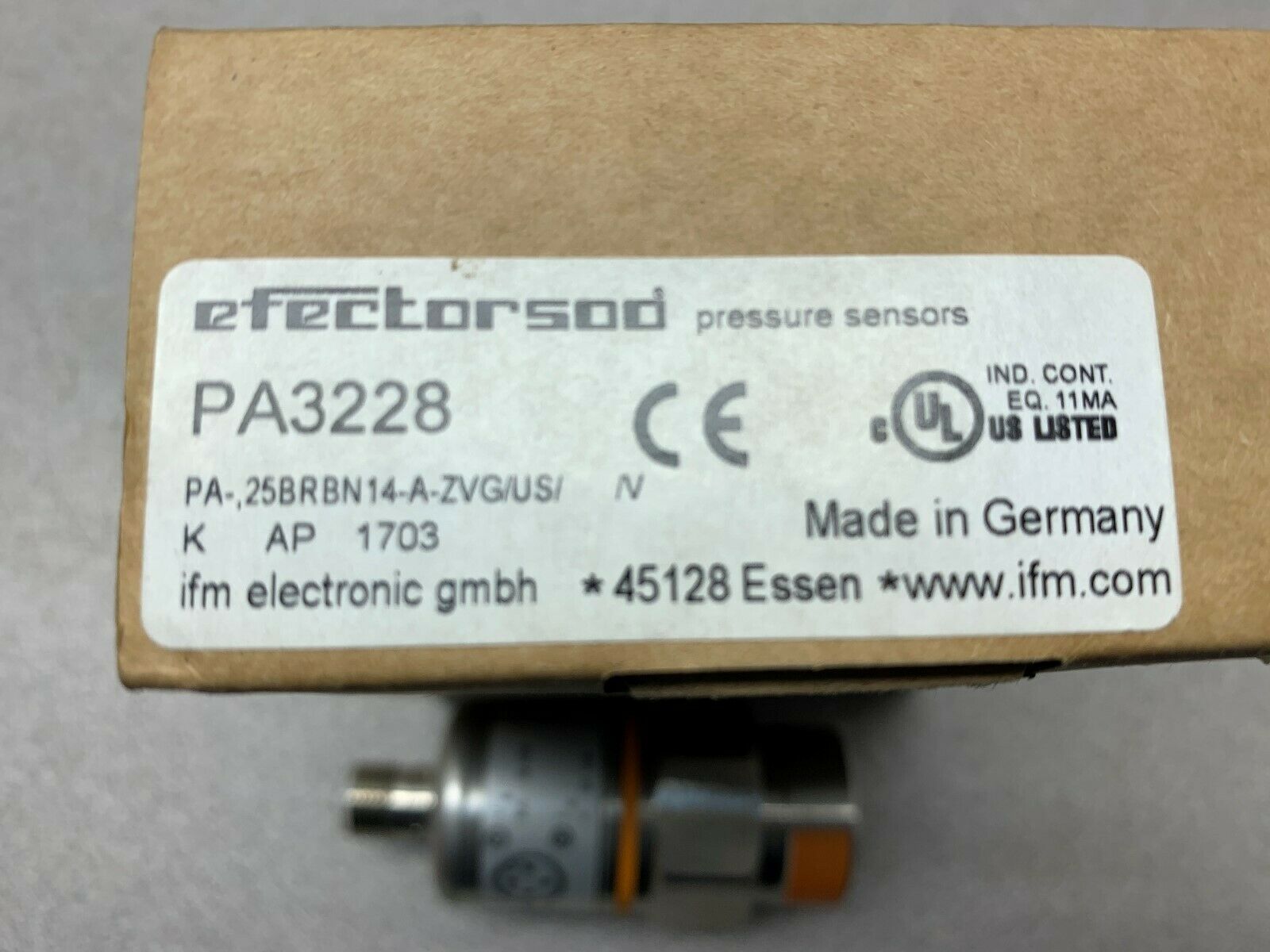 NEW IN BOX EFECTOR500 SENSOR PA-25BRBN14-A-ZVG/US/N