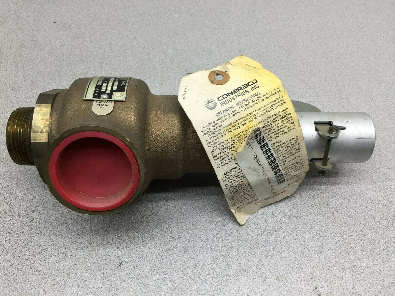 NEW NO BOX CONBRACO IND 1-1/4" 200PSI 5526LBS/HR PRESSURE RELIEF VALVE 19-502-45