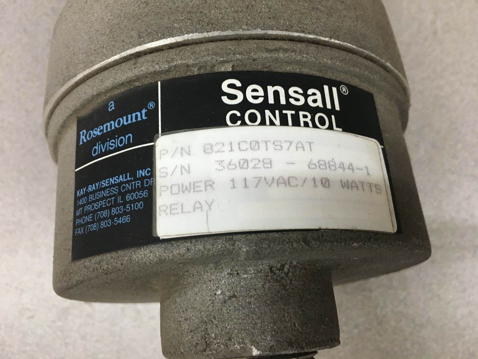 NEW NO BOX ROSEMOUNT SENSALL CONTROL 821C0TS7AT