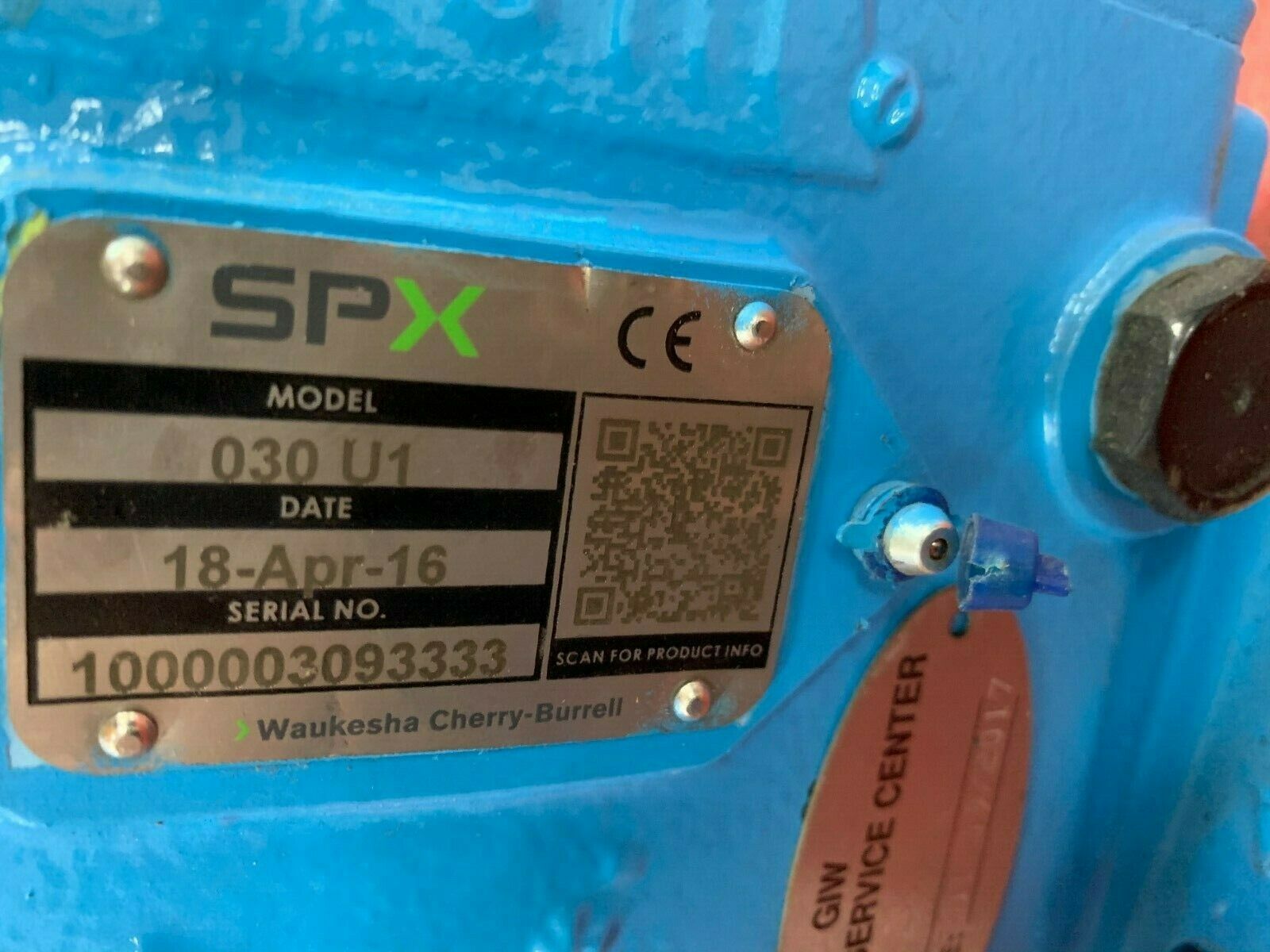 REFURBISHED SPX WAUKESHA PUMP 030 U1