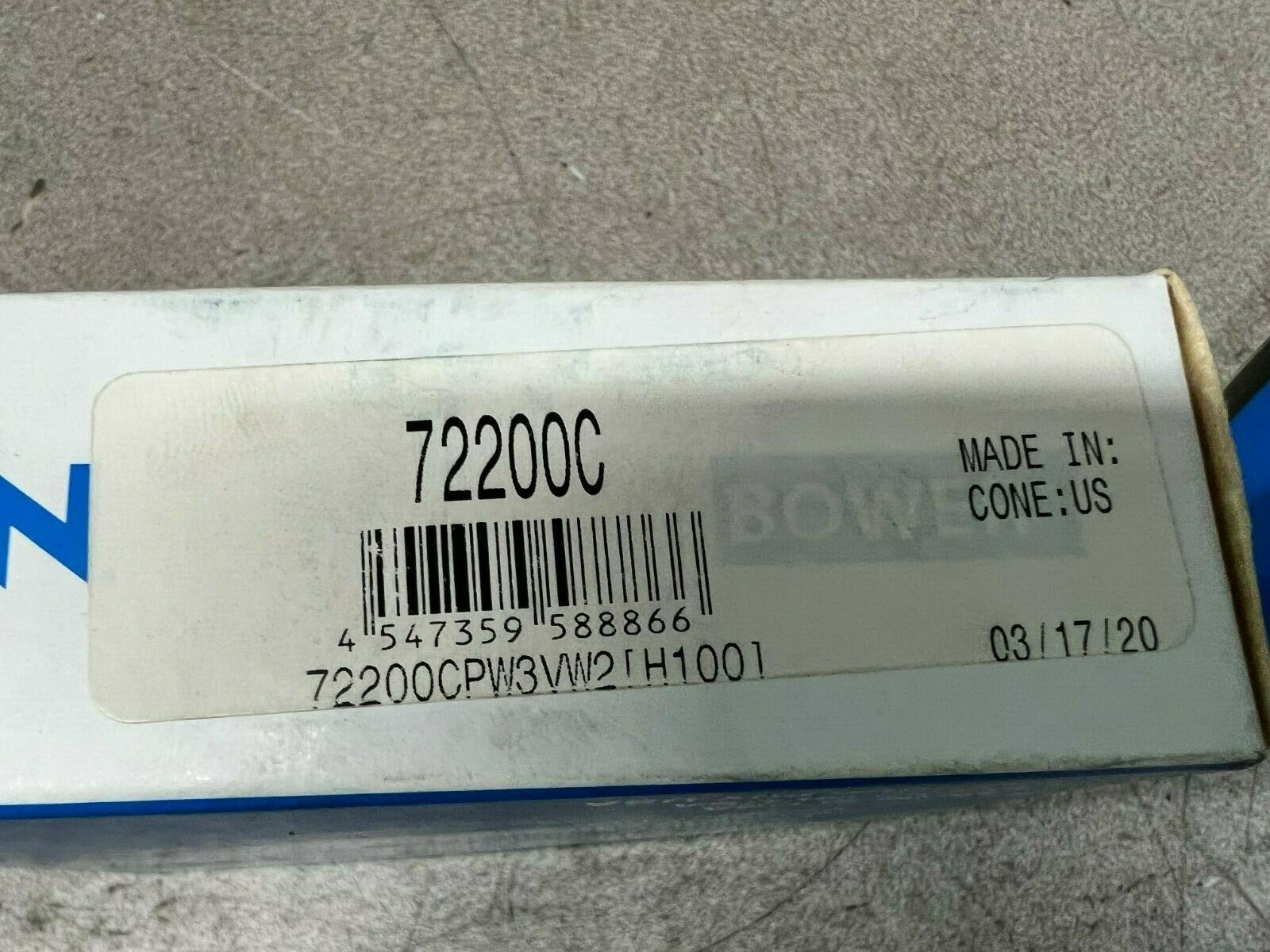 NEW IN BOX NTN 72200CPW3VW2 ROLLER BEARING 72200C