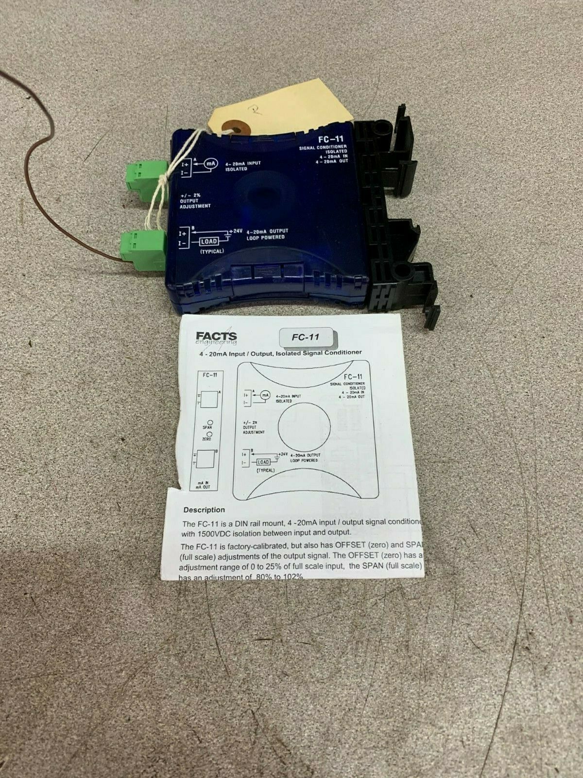 NEW NO BOX FACTS ENGINEERING SIGNAL CONDITIONER ISOLATED FC-11