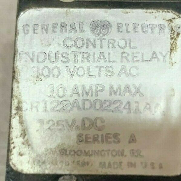 USED GENERAL ELECTRIC TIMING RELAY CR122AD02241AA