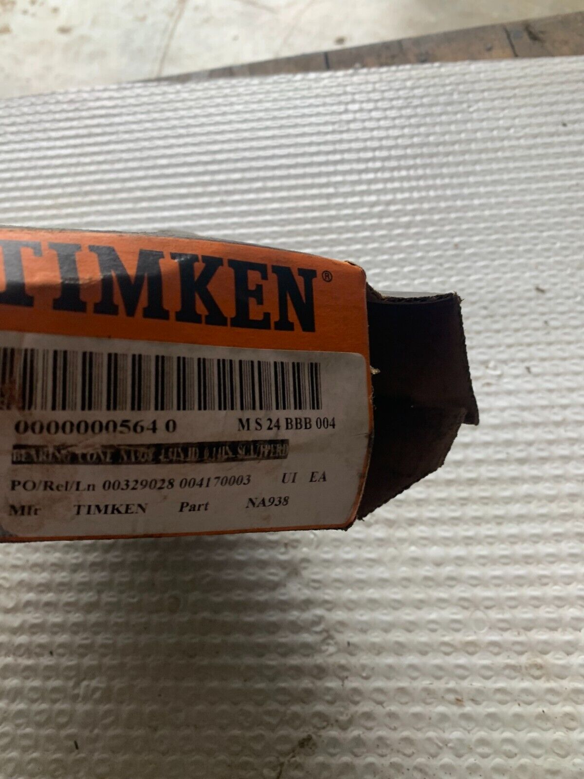 NEW IN BOX TIMKEN TAPERED ROLLER CONE BEARING NA938