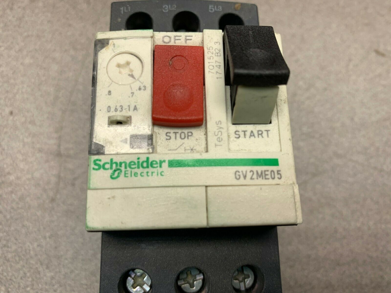 LOT OF 3 USED SCHNEIDER ELECTRIC CONTACTOR GV2ME05