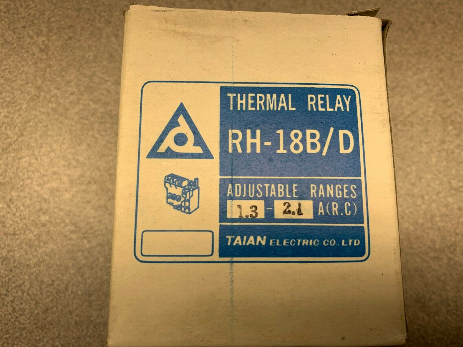 NEW IN BOX TAIAN ELECTRIC 1.3-2.1A RELAY RH-18B/D