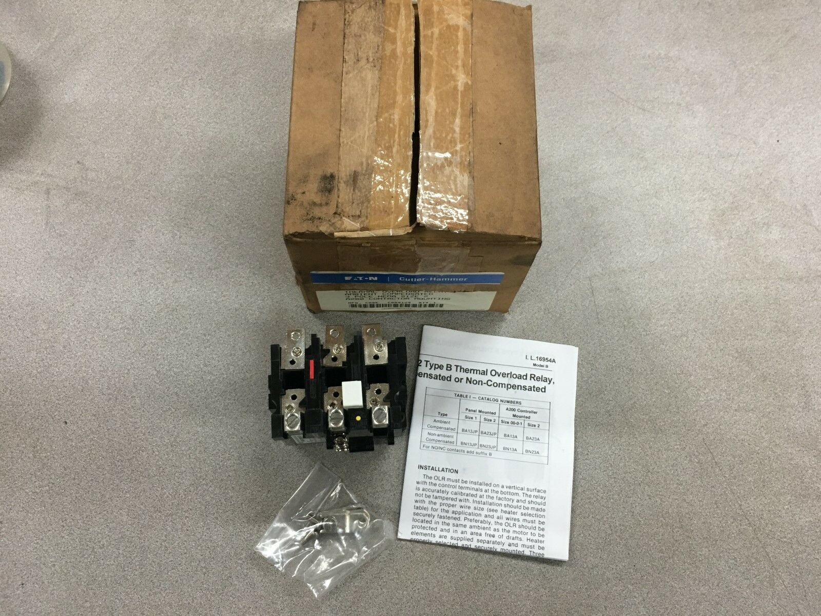 NEW IN BOX CUTLER-HAMMER EATON THERMAL OVERLOAD RELAY BA23J