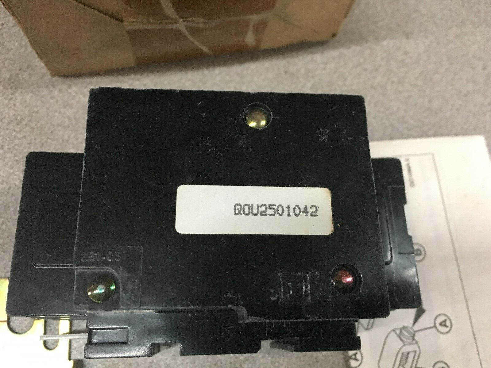 NEW IN BOX SQUARE D 2 POLE 50AMP CIRCUIT BREAKER QOU2501042