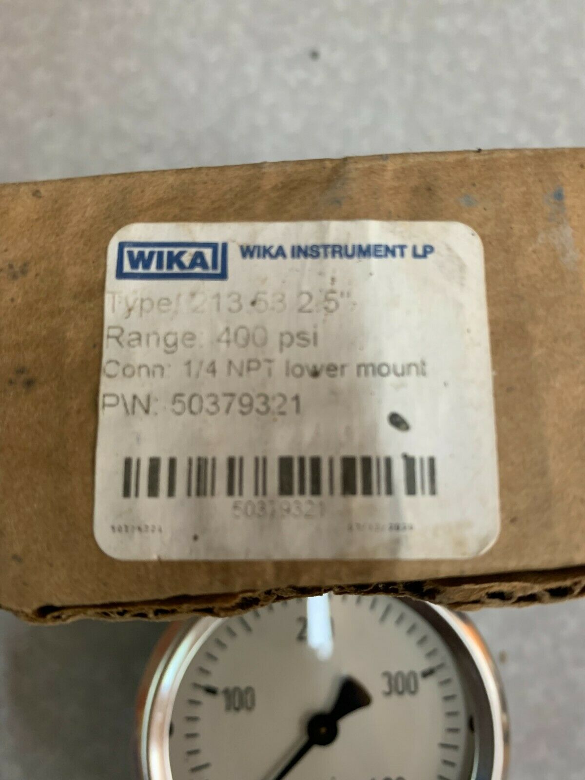 NEW IN BOX WIKA 400 PSI 1/4NPT PRESSURE GAUGE 50379321