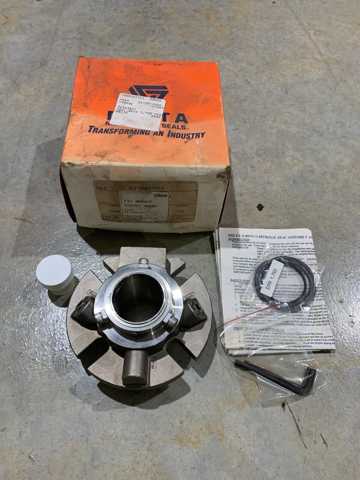 NEW IN BOX DELTA 1.750" MODEL 3000 1-3/4" MECHANICAL SEAL AV30001750A