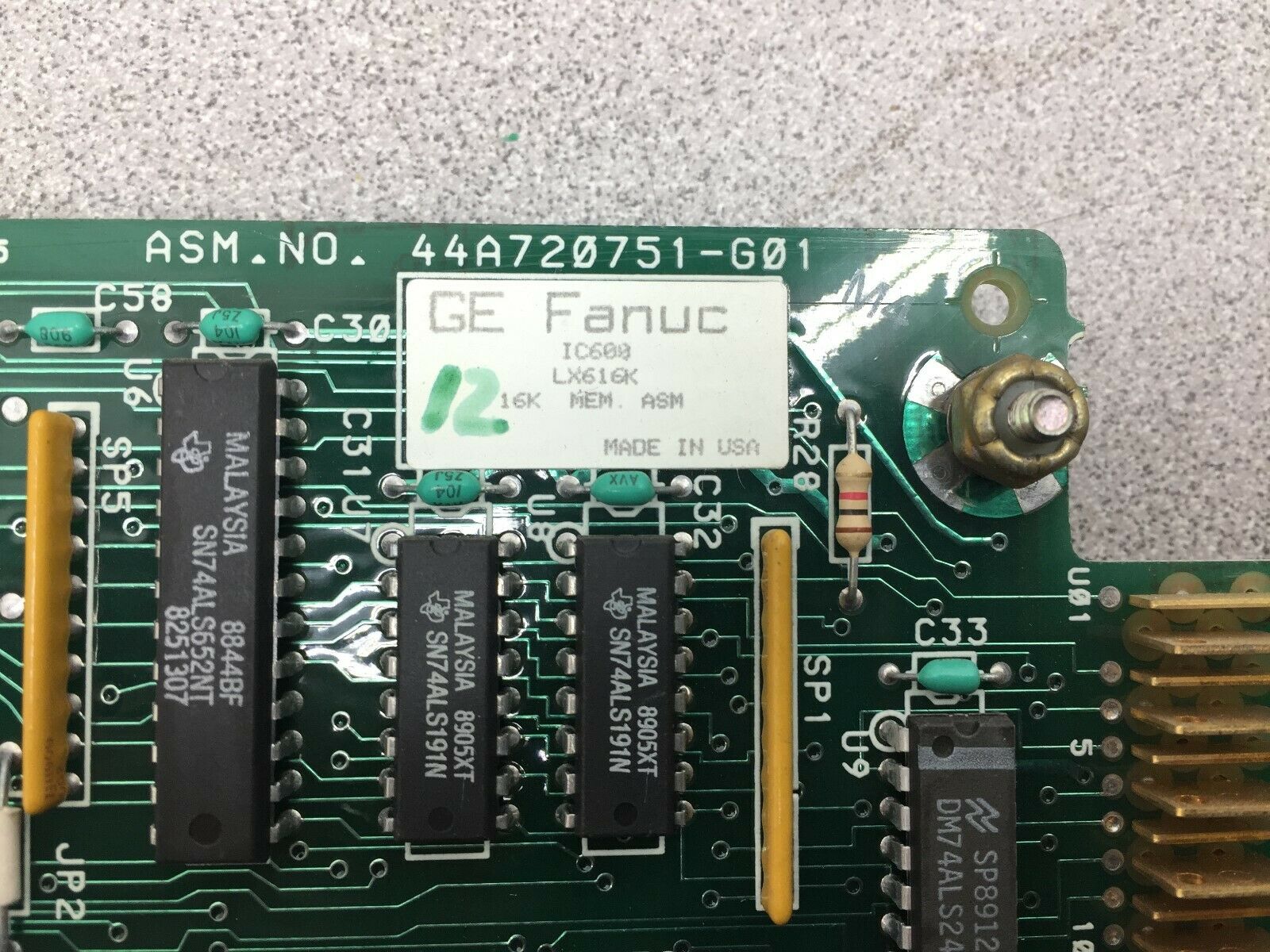 NEW NO BOX GE FANUC MEMORY CIRCUIT BOARD 44A20751-G01