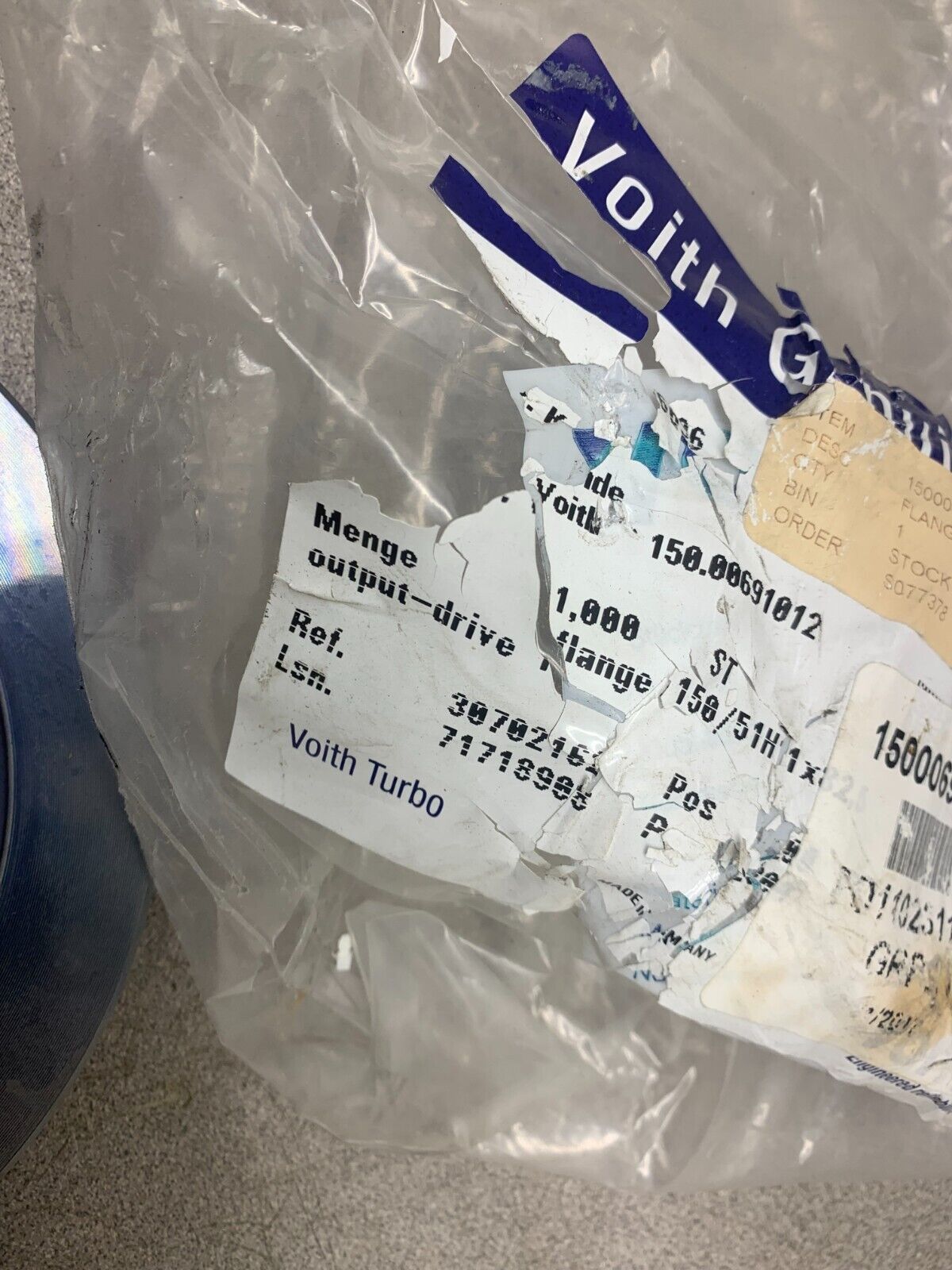 NEW VOITH TURBO FLANGE 150.00691012/37